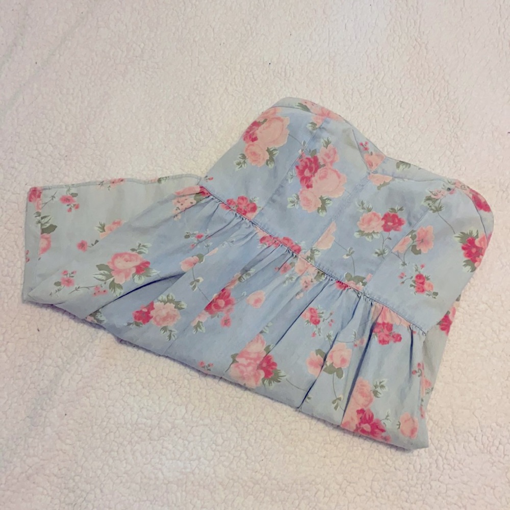Forever 21 strapless flower dress